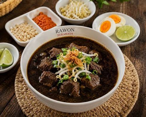 Rawon Daging Sapi Surabaya Kuah Kluwek Hitam